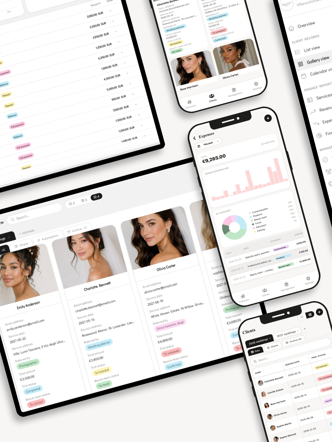 Your bridal dashboard, anywhere