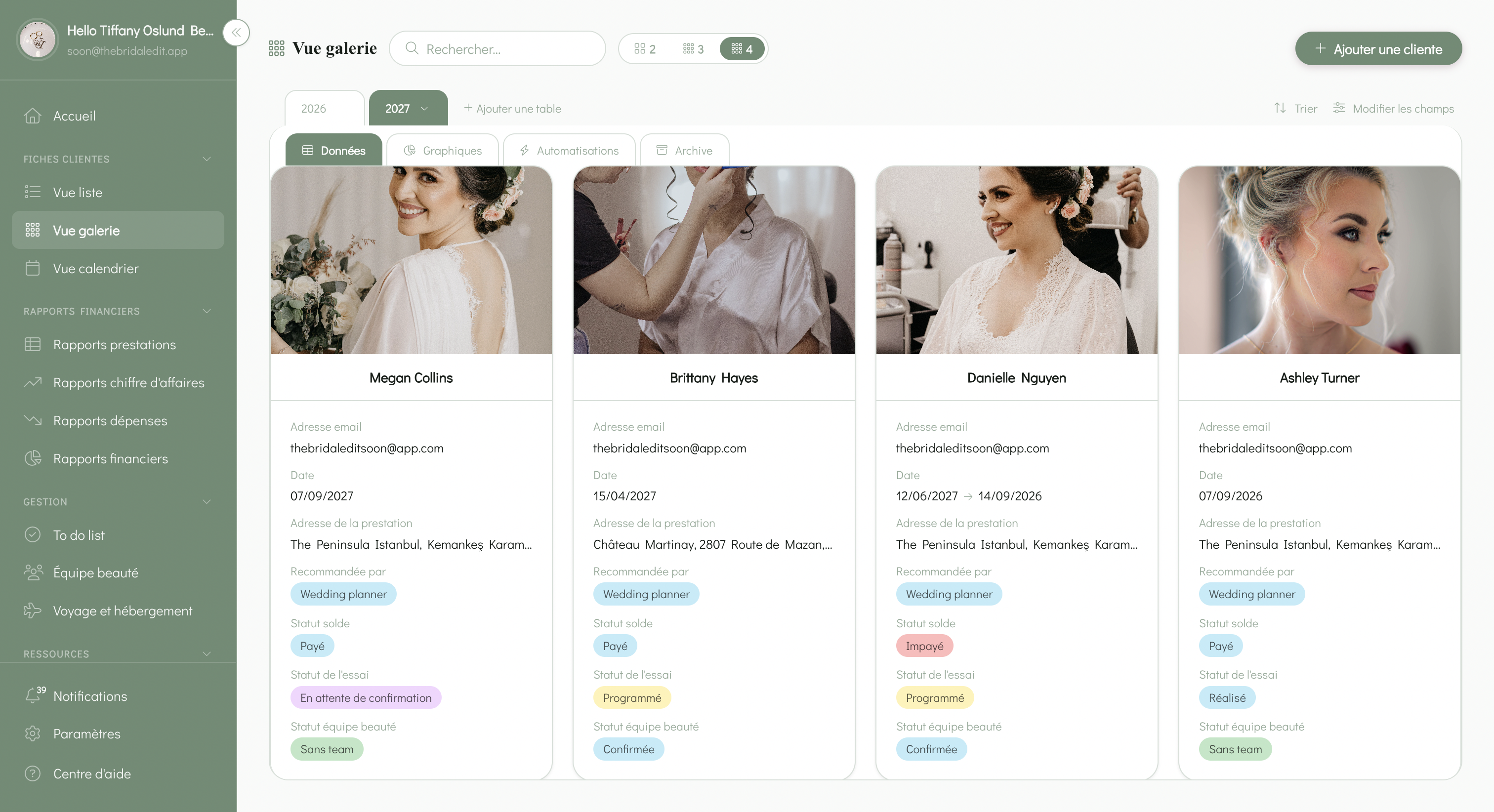 The Bridal Edit — thème kaki